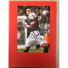 Signed picture of Hasney Aljofree the Plymouth Argyle footballer. 